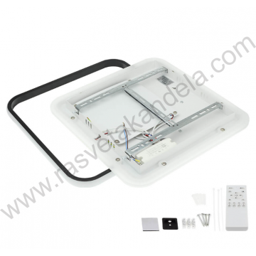 LED luster plafonjera CCT 60W 3000K-6000K crno-bela sa daljinskim
