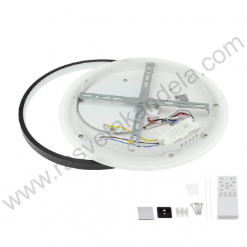 LED luster plafonjera CCT 54W 3000K-6000K crno-bela sa daljinskim