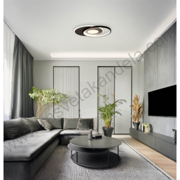 LED luster plafonjera CCT 54W 3000K-6000K crno-bela sa daljinskim