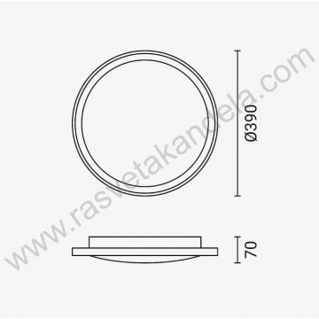 LED plafonjera CCT ∅40cm 42W 3000K-6000K srebrna sa daljinskim