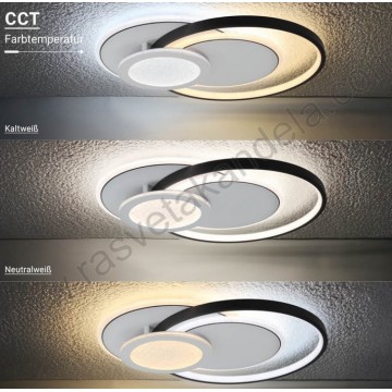 LED luster plafonjera 84W 3000/4000/6000K crno-bela sa daljinskim 12833