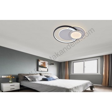 LED luster plafonjera 84W 3000/4000/6000K crno-bela sa daljinskim 12833