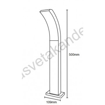 Baštenska stubna LED lampa PRESTIGE-3 12W 4200K