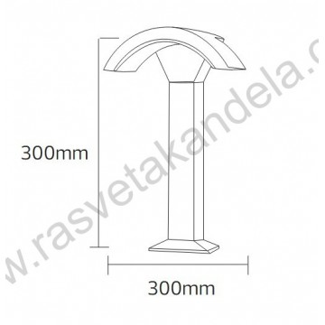 Baštenska stubna LED lampa DYNAMIC-2 24W 4200K