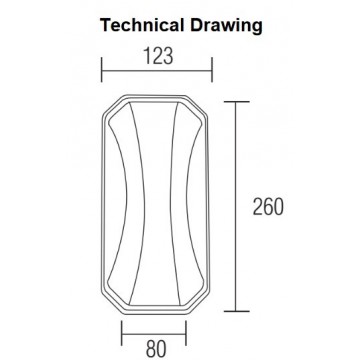Baštenska zidna LED lampa BLADE 24W 4200K bela