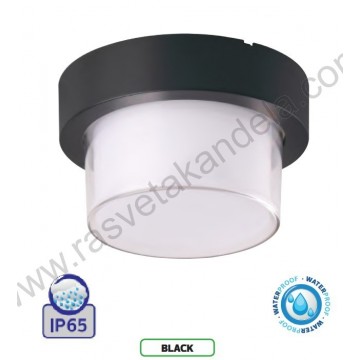 Baštenska zidna LED lampa SUGA-12/RO 12W 4200K crna