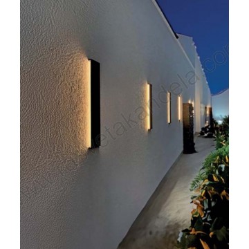 Baštenska zidna LED lampa 20W 4200K CALEX-2 crna