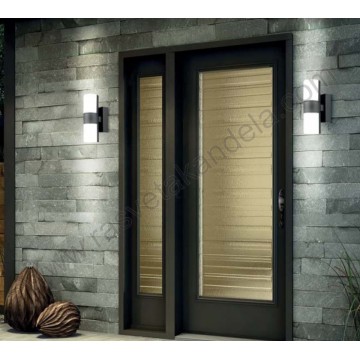 Baštenska zidna rotirajuća LED lampa 14W 4200K IMPERIAL-2 crna