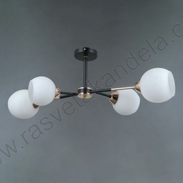 Luster plafonjera 4xE27 M10723-4 crna+zlatna
