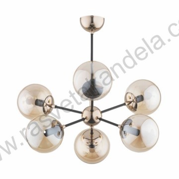 Luster 6xE27 M11096-6 zlatna+crna