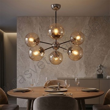 Luster 6xE27 M11096-6 zlatna+crna