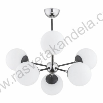 Luster 6xE27 M11094-6 hrom+crna