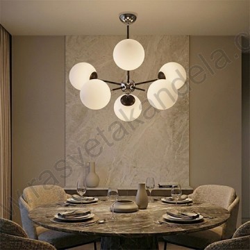 Luster 6xE27 M11094-6 hrom+crna