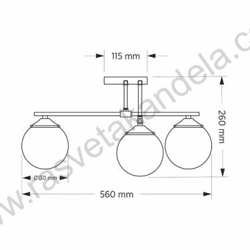 Luster plafonjera 4xE27 M11080-4 crna+zlatna