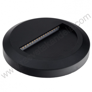 Spoljna LED lampa ROUND 2W 4200K crna