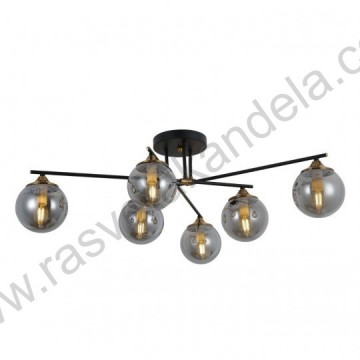 Luster plafonjera 6xE27 M11080-6 crna+zlatna