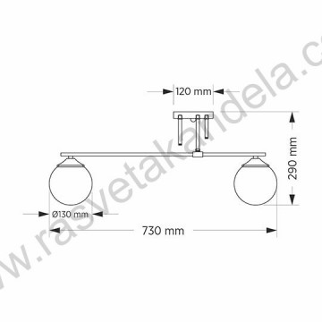 Luster plafonjera 6xE27 M11080-6 crna+zlatna