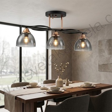 Luster plafonjera 3xE27 M10730-3 crna+zlatna