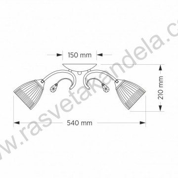 Luster plafonjera 3xE27 M10731-3 hrom