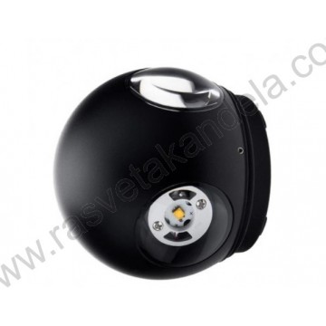 Baštenska zidna LED lampa WL7488 4W 3000K crna