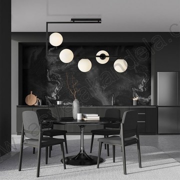 Luster 5xE27 M10771-5 crni