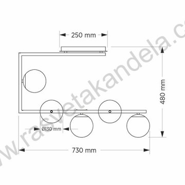Luster 5xE27 M10771-5 crni