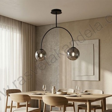 Luster 2xE27 M11098-2 crni
