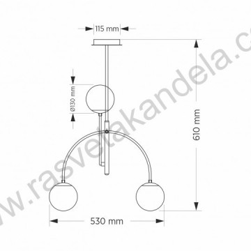 Luster 4xE27 M11100-4 crni