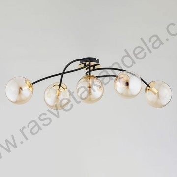 Luster 5xE27 M11102-5 crna+zlatna