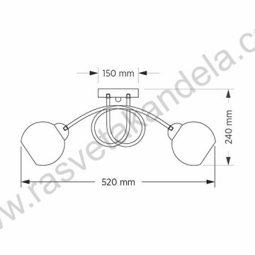 Luster plafonjera 3xE27 M10733-3 hrom