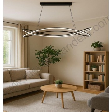 LED visilica 100W 3CCT sa daljinskim MONARCH-100 crna