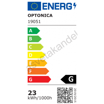 Led visilica 23W 3000K crna Optonica