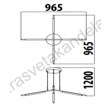 LED visilica 32W 4000K EDMOND-32 crna