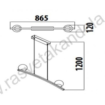 LED visilica 28W 4000K INVICTA-28 crna