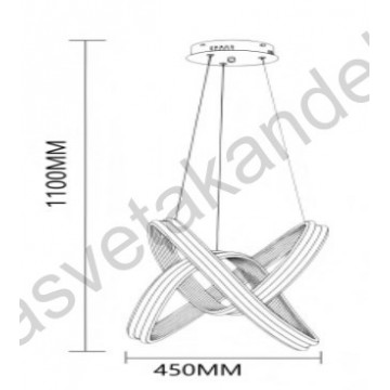 LED visilica 168W 3CCT sa daljinskim JOLLY-168 crna