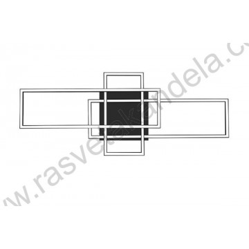 LED luster plafonjera dužine 104cm 36W 4000K CONCORDE-36 crna