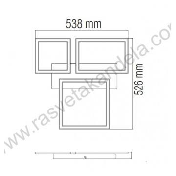 LED luster plafonjera 40W 4000K VENEZIA hrom