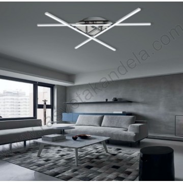LED luster plafonjera 24W 4000K TROYA hrom