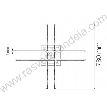LED luster plafonjera 60W 4000K CORNELIA hrom
