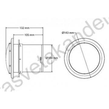Ventilator za kupatilo sa klapnom Fi100 12W AIRYMAX-2 beli