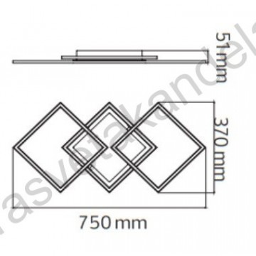 LED luster plafonjera 40W 4000K MONZA hrom