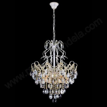 Luster visilica prečnika 50cm KRISTAL LOOK-5 bela