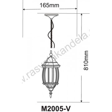Fenjer viseći M2005-V braon