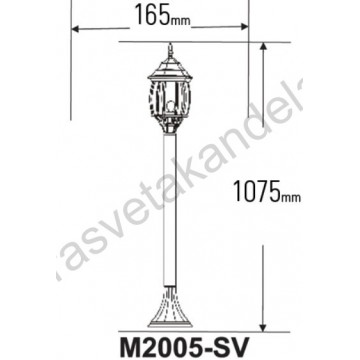 Fenjer stubni M2005-SV crni
