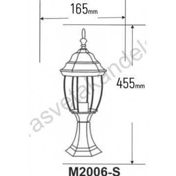 Fenjer stubni 45,5cm M2006-S braon-bakarni