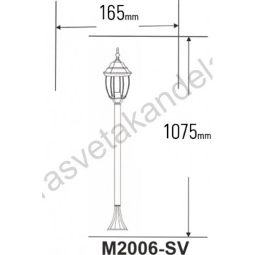 Fenjer stubni 107,5cm M2006-SV braon-bakarni