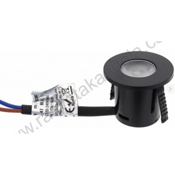 LED rozetna 1W 3000K crna 3296