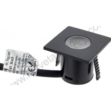 LED rozetna 1W 3000K crna 3298