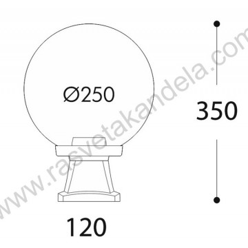 DISMA/G250 bela stubna lampa IP55 - 2 kom.