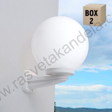 NARDO/G250 bela zidna lampa IP55 - 2 kom.